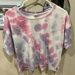 Tye Dye boxy tshirt. Pinks, purple and white. Worn once.